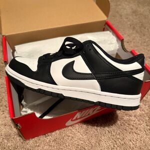 Nike Kids Black and White Low-Top Sneakers